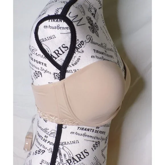 🆕NATORI Pure Luxe Strapless Convertible Bra 36DD Beige Nude #729080 - Picture 13 of 14